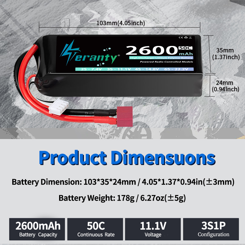 Batería Lipo TERANTY 3S 2200/2 - Drone Rcs reseña y precio