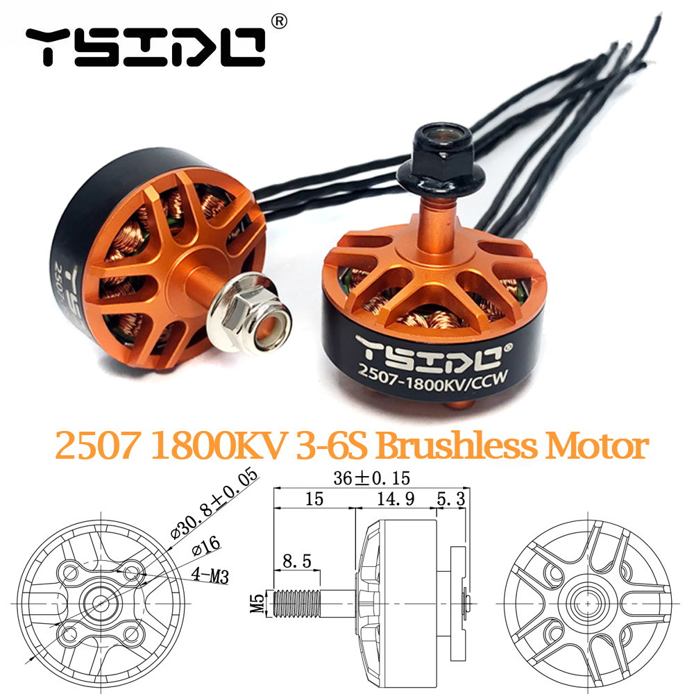 YSIDO 2507 1800KV 3-6S Motor s - Drone Reaper Rc reseña y precio