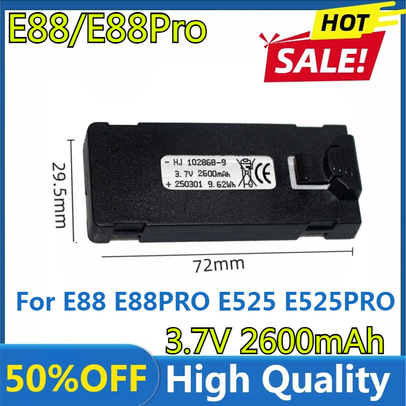 Batería E88 3,7 V 2600mAh para - Rc Drone E88 reseña y precio