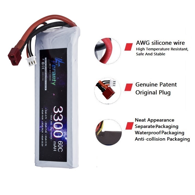 Batería LiPo 2S 7,4 V 3300mAh  - Drone Rcs reseña y precio