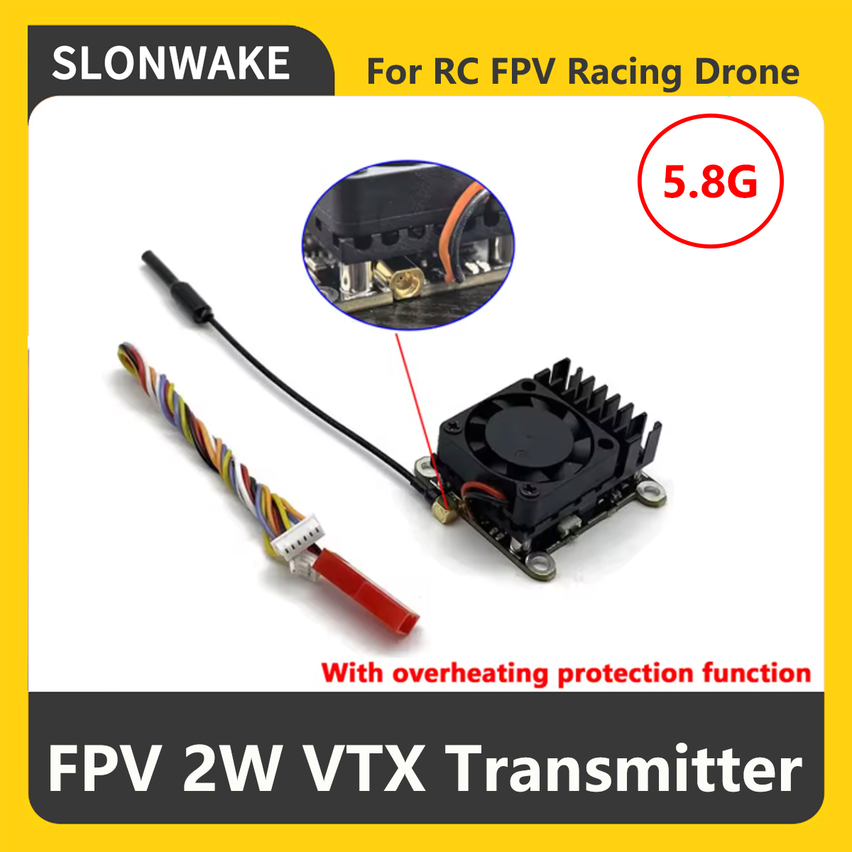 Transmisor FPV VTX SLONWAKE 5. - Receiver Rc Drone reseña y precio