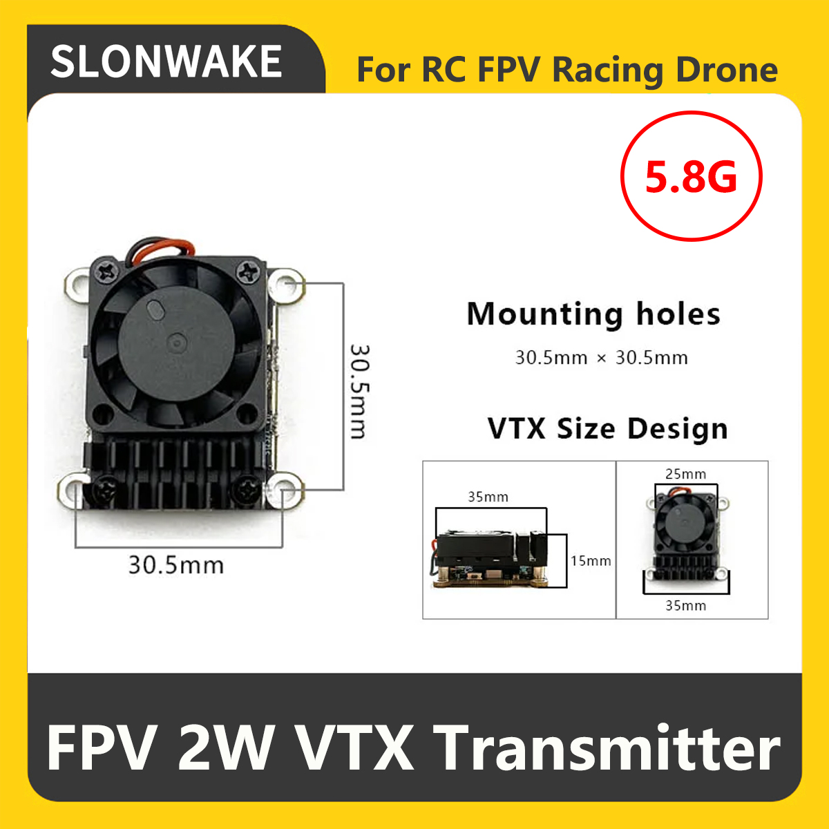 Transmisor FPV VTX SLONWAKE 5. - Receiver Rc Drone reseña y precio
